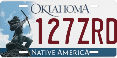 OK license plate 127ZRD