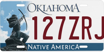 OK license plate 127ZRJ