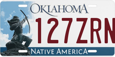 OK license plate 127ZRN