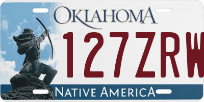 OK license plate 127ZRW