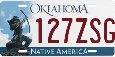 OK license plate 127ZSG