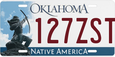 OK license plate 127ZST