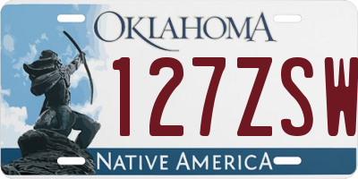 OK license plate 127ZSW