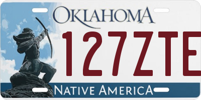 OK license plate 127ZTE