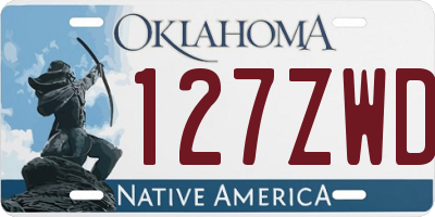 OK license plate 127ZWD