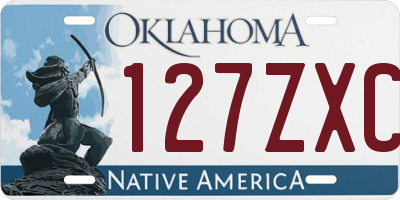OK license plate 127ZXC