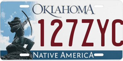 OK license plate 127ZYC