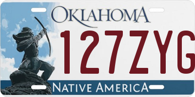 OK license plate 127ZYG