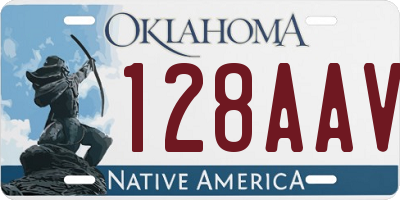 OK license plate 128AAV