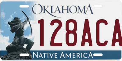 OK license plate 128ACA