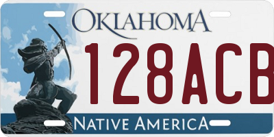 OK license plate 128ACB
