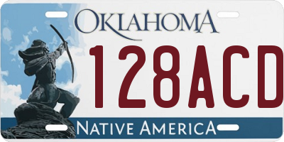 OK license plate 128ACD