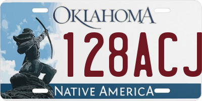 OK license plate 128ACJ