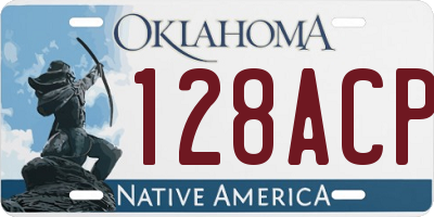 OK license plate 128ACP