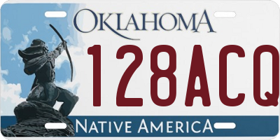 OK license plate 128ACQ