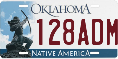 OK license plate 128ADM