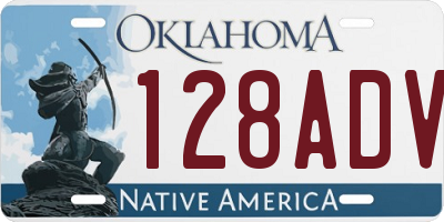 OK license plate 128ADV