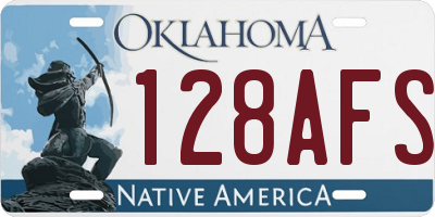 OK license plate 128AFS