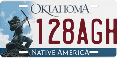 OK license plate 128AGH