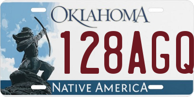 OK license plate 128AGQ