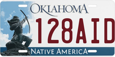OK license plate 128AID
