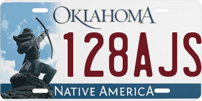 OK license plate 128AJS