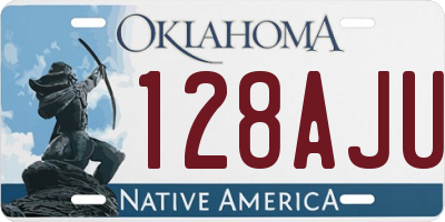 OK license plate 128AJU