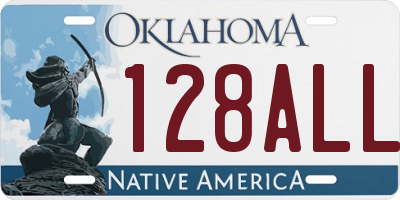 OK license plate 128ALL