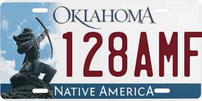 OK license plate 128AMF