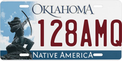 OK license plate 128AMQ