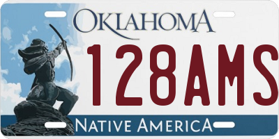OK license plate 128AMS