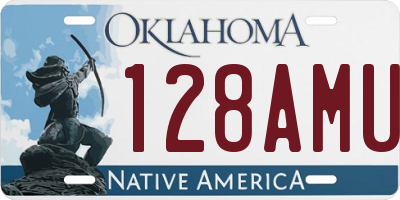 OK license plate 128AMU