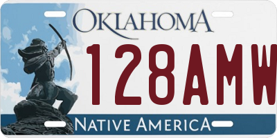 OK license plate 128AMW