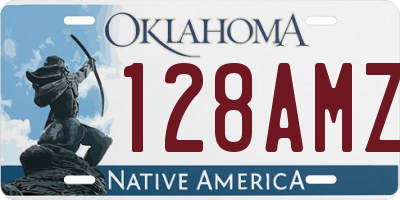 OK license plate 128AMZ