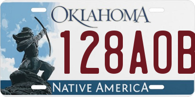 OK license plate 128AOB