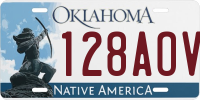 OK license plate 128AOV