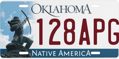 OK license plate 128APG