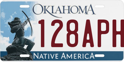 OK license plate 128APH