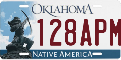 OK license plate 128APM