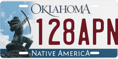 OK license plate 128APN