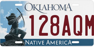 OK license plate 128AQM