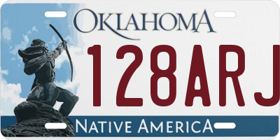 OK license plate 128ARJ