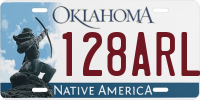 OK license plate 128ARL