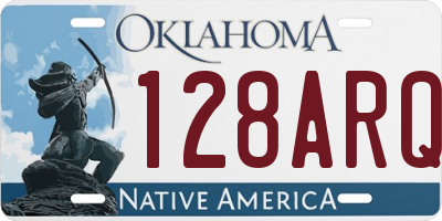 OK license plate 128ARQ