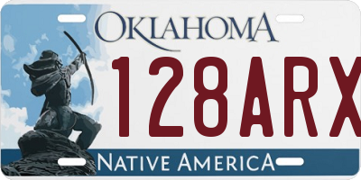 OK license plate 128ARX