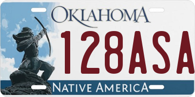 OK license plate 128ASA