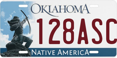 OK license plate 128ASC