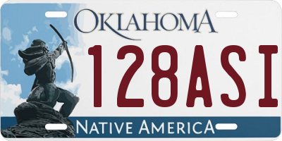 OK license plate 128ASI
