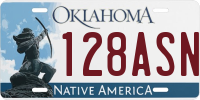 OK license plate 128ASN
