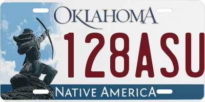 OK license plate 128ASU